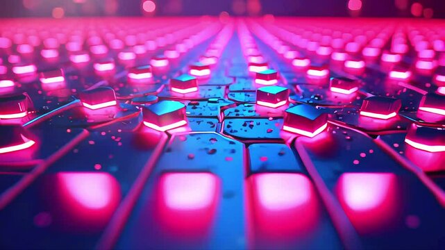 Macro Photography of Synthesizer Buttons and Geometric Patterns