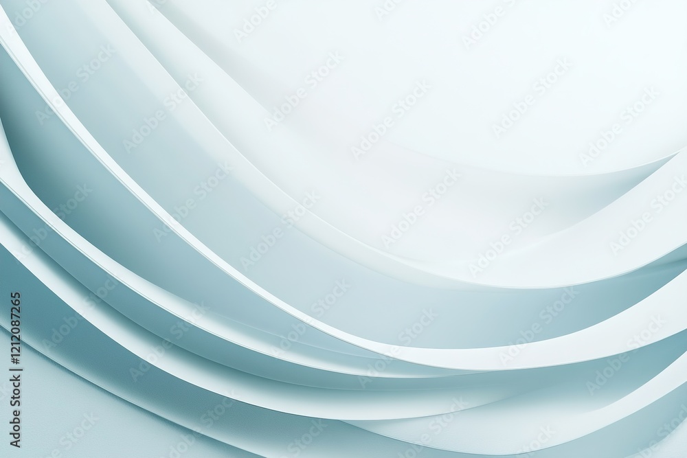 Poster the gentle transition from pale blue to crisp white creates a sense of calm and space, ideal for a m