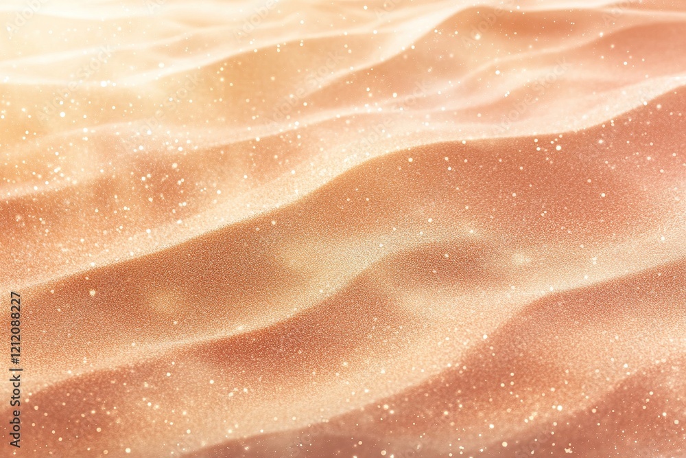 Poster a luxurious gradient features warm sand tones that beautifully transition into soft rose gold, creat