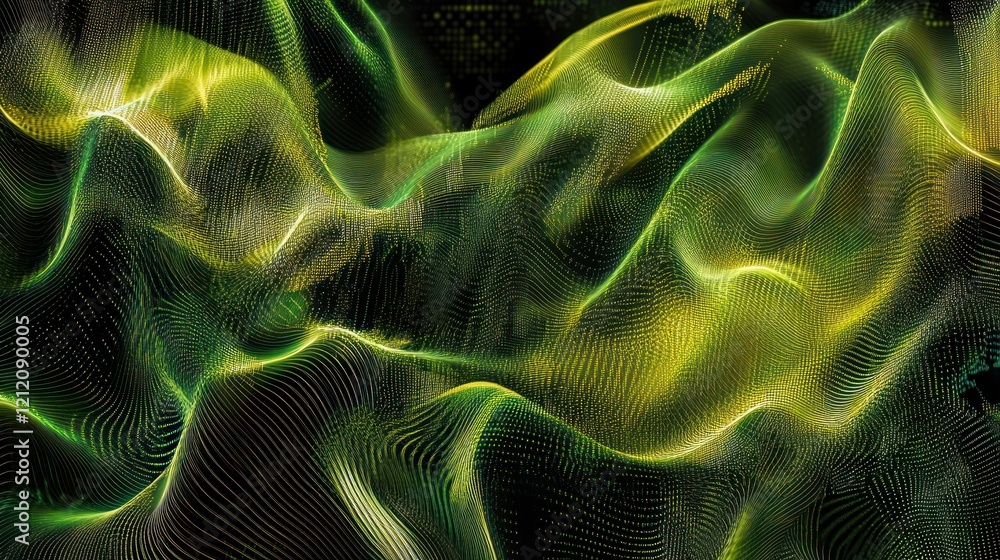 Poster abstract binary code backgrounds featuring flowing, dynamic arrangements.