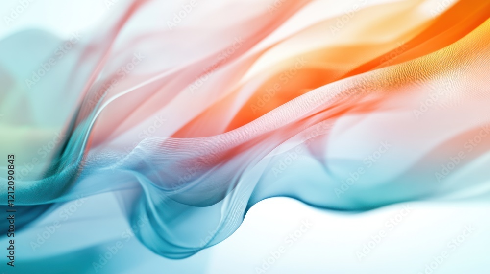 Poster abstract soft blur visuals representing collaborations between healthcare and technology.