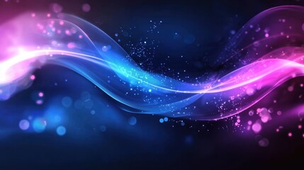 Fototapeta premium Abstract Colorful Wave Background with Soft Light Effects and Bokeh for Creative Design, Suitable for Technology, Art, and Modern Concepts