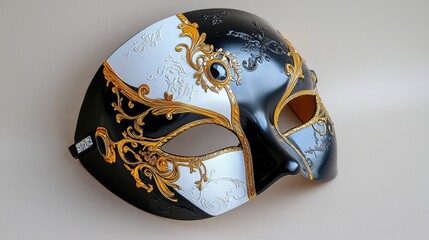 Fototapeta premium Exploring the Vibrant and Enigmatic World of Carnival Masks Adorning a Wall