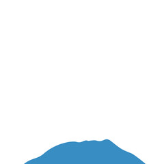 Blue Abstract Mountain Shape