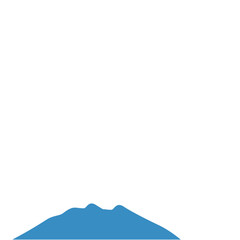 Blue Abstract Mountain Shape