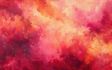 Fototapeta premium Dynamic explosion of pink and crimson dust clouds forming a romantic abstract pattern