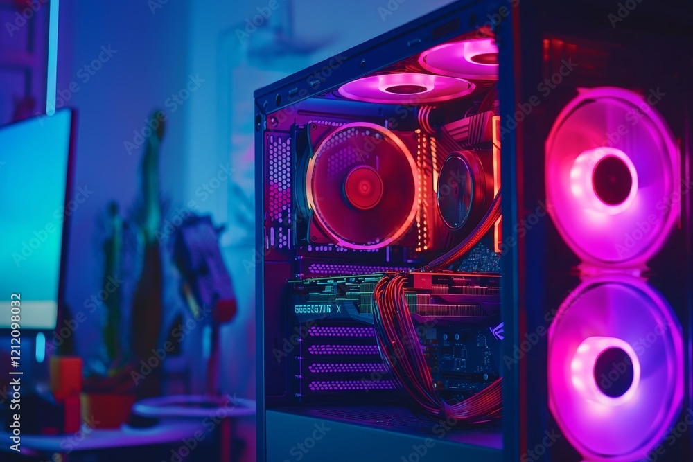 Poster setting up or fixing the pc processor's air cooling system.