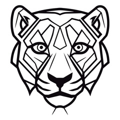 Obraz premium Coloring Page Of cartoon cute Tigon Coloring Book for kids.