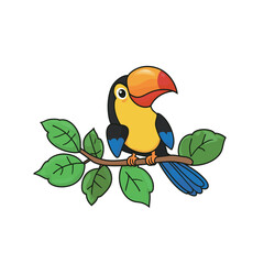 Fototapeta premium Vector of a Colorful Bird – Vibrant and Lively Design of a Tropical or Exotic Bird with Bright Colors, Perfect for Nature, Wildlife, and Artistic Illustrations