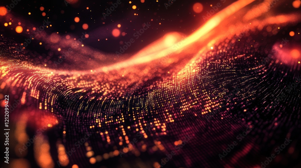 Poster binary code backgrounds with glowing effects for futuristic aesthetics.