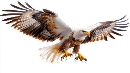 Obraz premium Majestic White-bellied Sea Eagle in Flight. Generative AI
