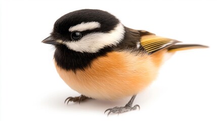 Naklejka premium Charming Black-capped Chickadee on a Branch. Generative AI