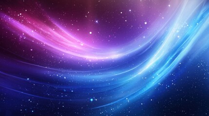 Fototapeta premium Colorful Abstract Background with Waves of Light and Stars Creating a Dreamy Ethereal Universe Effect for Creative Design and Digital Artwork