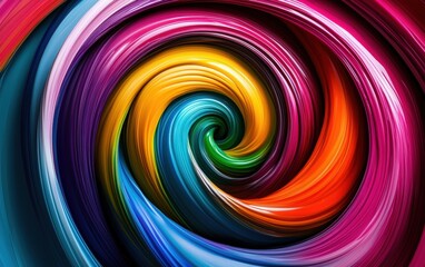 Fototapeta premium Dynamic swirl of liquid paint in bold colors, forming an artistic background