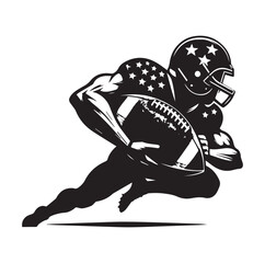 American football vector silhouette Sh