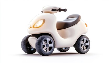 Obraz premium Compact City Car on a White Background. Generative AI