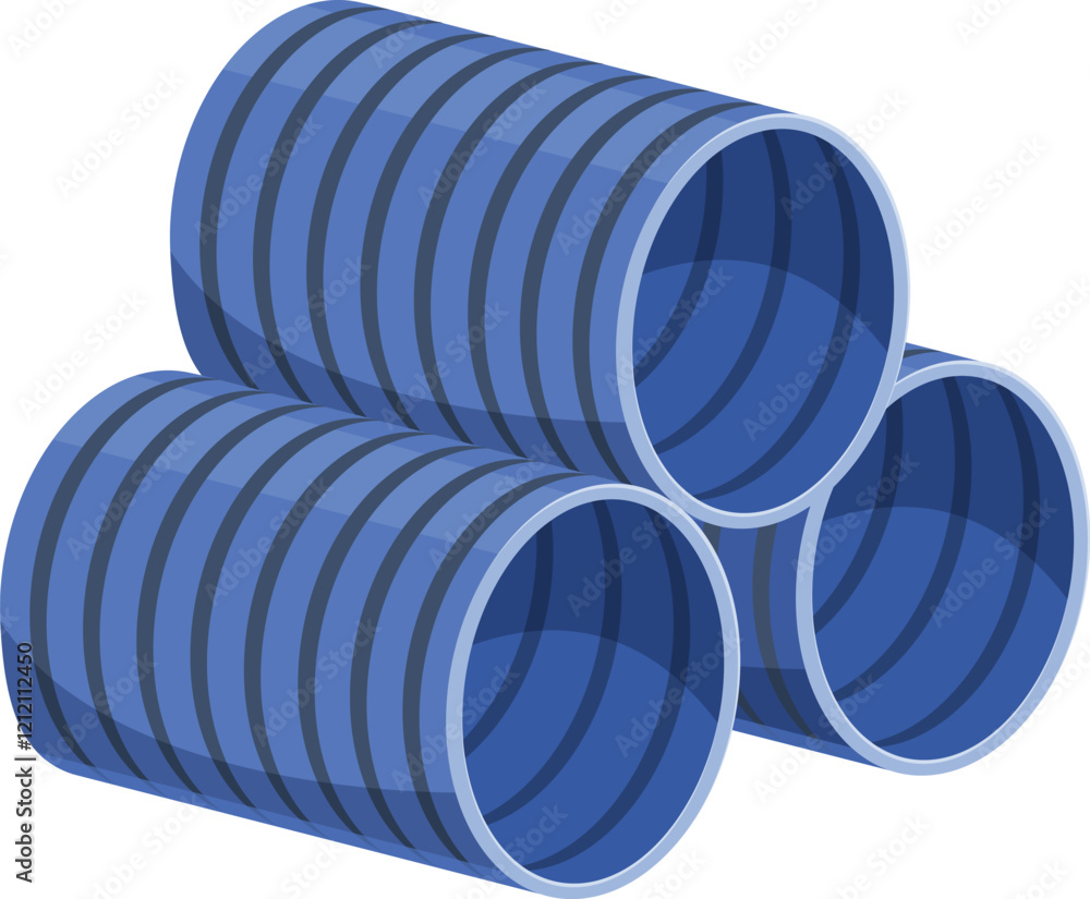 Poster interlocking corrugated pipes forming a robust and adaptable infrastructure network for various indu
