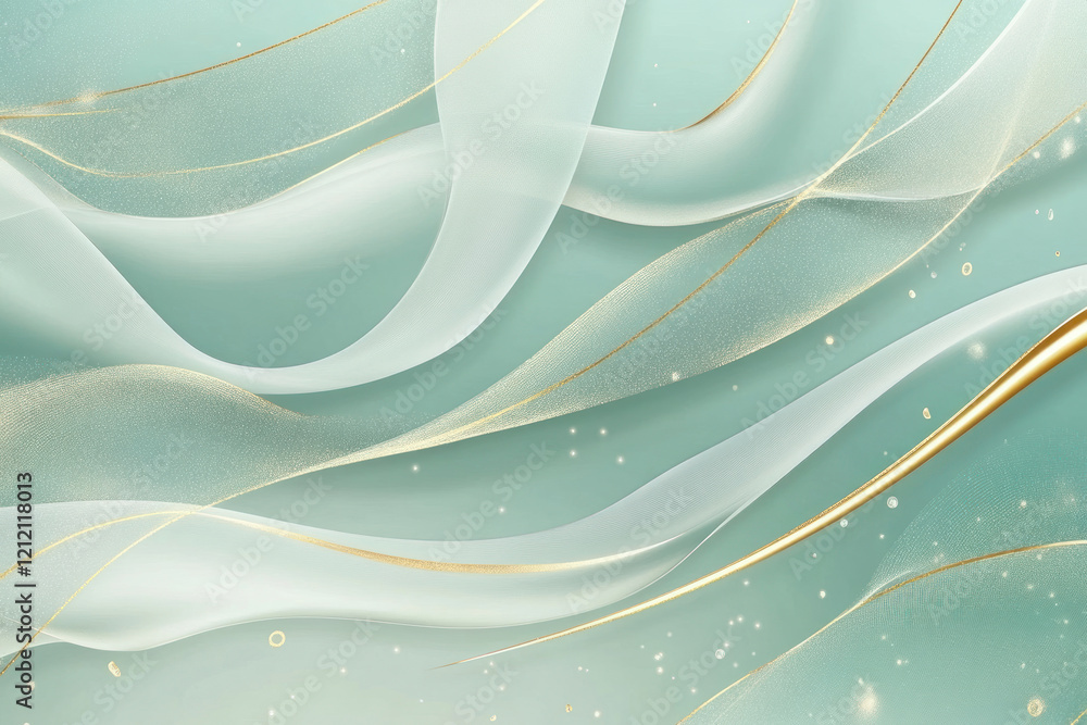 Poster abstract background with airy lines and graceful transitions.