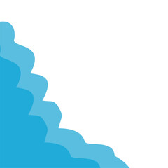 Blue Cloud Corner Border