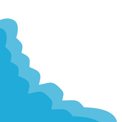 Blue Cloud Corner Border