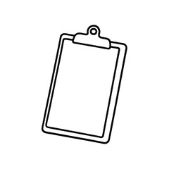 blank clipboard isolated on white vector illustration