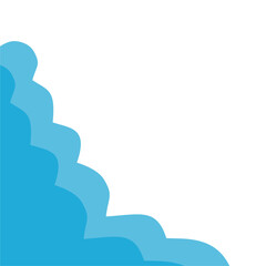 Blue Cloud Corner Border