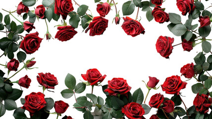 Beautiful Floral Frame with Roses Design