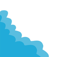 Blue Cloud Corner Border