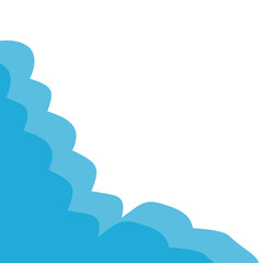 Blue Cloud Corner Border
