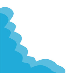 Blue Cloud Corner Border