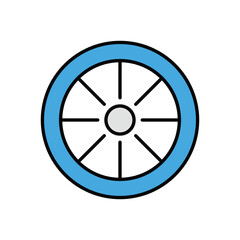 Wheel Icon vector stock illustration