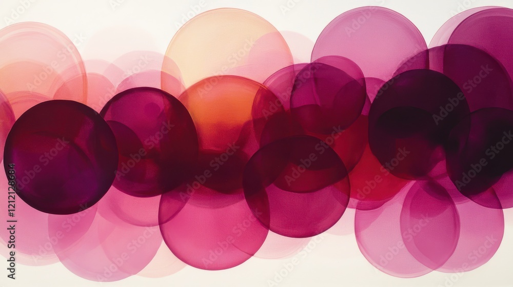 Poster illuminated gradient bubbles abstract art digital design studio environment close-up view color expl