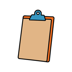 clipboard with blank paper vector illustration