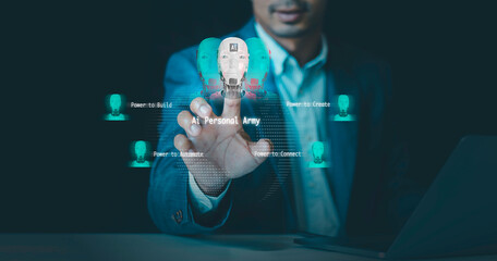 Agentic AI Personal Army and generative artificial intelligence. robotic processes automation and...