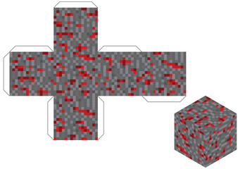 Obraz premium A colorful isometric vector illustration of pixelated cubes and blocks arranged in a playful, geometric pattern. Perfect for retro-style video games, creative designs, or crafting concepts