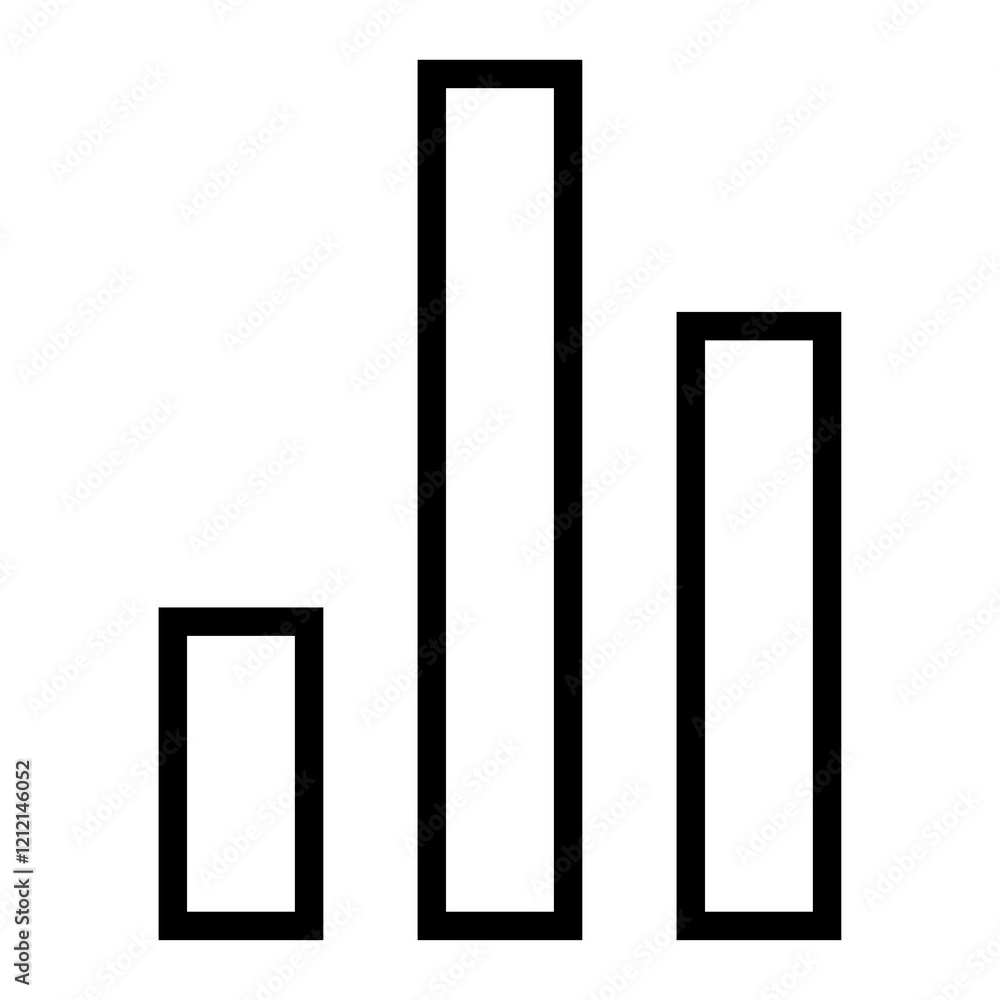 Poster Bar chart Graph vector icon