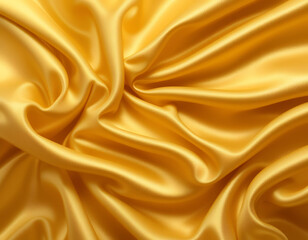 Fototapeta premium golden silk texture, luxurious fabric waves, smooth satin folds, shimmering gold surface, elegant drapery, soft creases