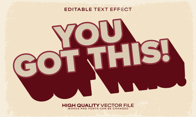 Retro classic text effect, editable text effect and vintage 3d font style bold shadow oldschool poster design