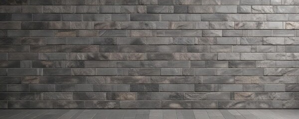Obraz premium Grey-scale ceramic brick tile wall with a matte finish, tile, interior, building