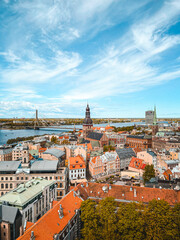 panorama view of riga latvia