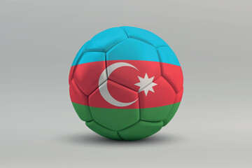 Naklejka premium Azerbaijan Soccer Ball with National Flag Design