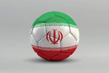 Fototapeta premium Iran Soccer Ball with National Flag Design