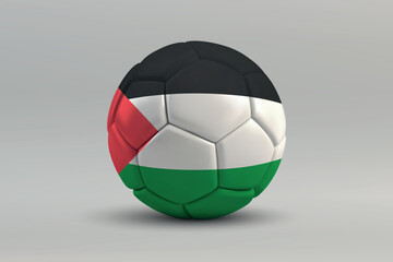 Fototapeta premium Palestine Soccer Ball with National Flag Design