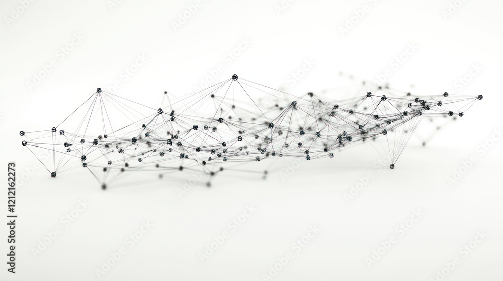 Poster digital governance model incorporating blockchain technology for transparency and trust, on solid wh