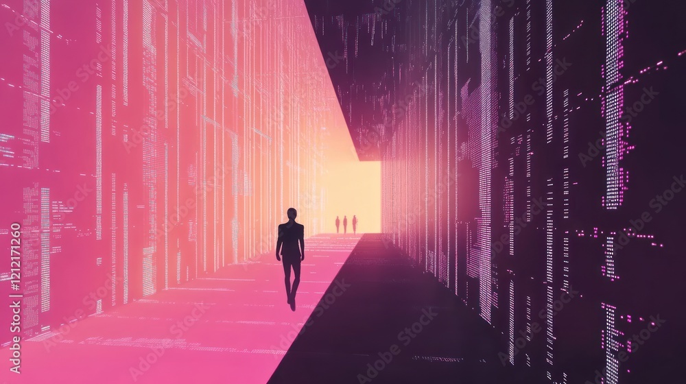 Poster gifs featuring binary code with looping effects for online platforms.