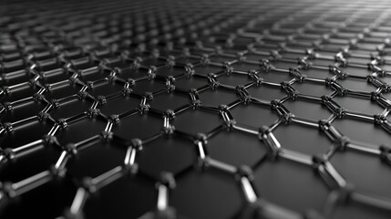 Obraz premium Hexagon grid patterns designed as an abstract science background for technological applications.