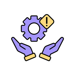 Icon a risk management, isolated against a clean background.