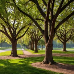Trees in park.