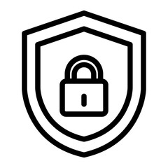 Defense Web security Line Icon