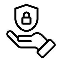 Provide Web security Line Icon
